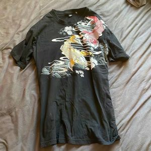 Graphic Gold Reflective Koi Fish Tee